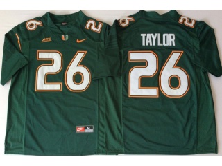 Miami Hurricanes #26 Sean Taylor Jersey Green