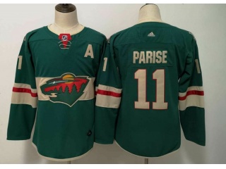 Adidas Minnesota Wild #11 Zach Parise Women Jersey Green