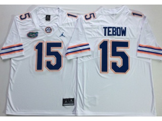 Florida Gators #15 Tim Tebow Jersey White