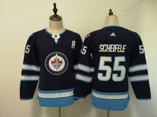 Adidas Winnipeg Jets 55 Mark Scheifele Womens Hockey Jersey Navy Blue