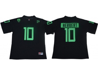 Oregon Duck #10 Justin Herbert College Football Jersey Black