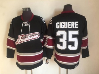 Anaheim Ducks #35 Jean-Sebastien Giguere Throwback Jersey Black