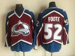 Colorado Avalanche 52 Adam Foote Hockey Jersey Red CCM