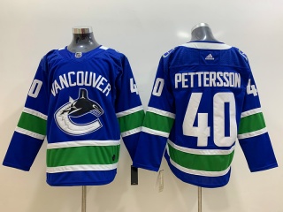 Adidas Vancouver Canucks 40 Elias Pettersson Hockey Jersey Blue