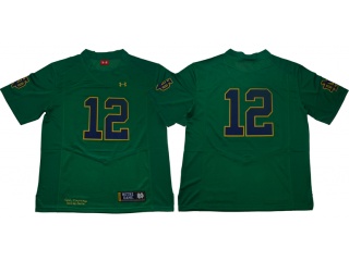 Norte Dame Fighting Irish #12 Ian Book Jersey Green