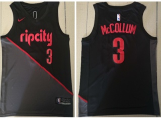 Portland Trail Blazers #3 CJ McCollum City Swingman Jersey Black