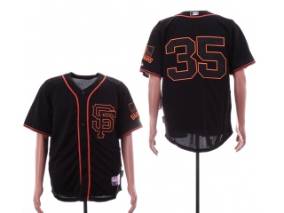 San Francisco Giants #35 Brandon Crawford Cool Base Jersey Black