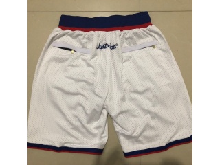 Washington Bullets Throwback Shorts White