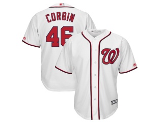 Custom Washington Nationals 46 Patrick Corbin Cool Base Baseball Jersey White