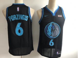 Nike Dallas Mavericks #6 Kristaps Porzingis City Swingman Jersey Black