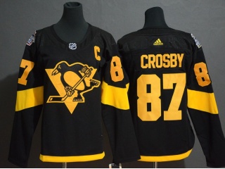 Womens Adidas Pittsburgh Penguins 87 Sidney Crosby 2019 Stadium Series Jersey Black