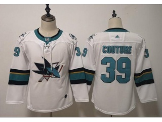 Adidas Woman San Jose Sharks Jerseys #39 Logan Couture Hockey Jersey White