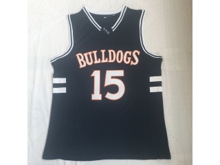 Bulldogs High School 15 Jermaine Cole Basketball Jersey Navy Blue