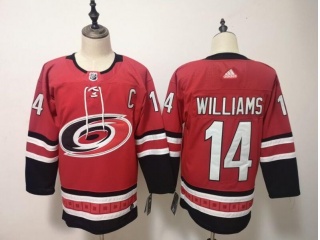 Adidas Carolina Hurricanes 14 Justin Williams Hockey Jersey Red