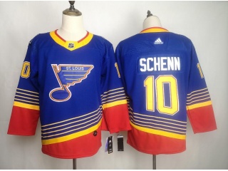 Adidas St.Louis Blues 10 Brayden Schenn Blue Throwback Hockey Jersey