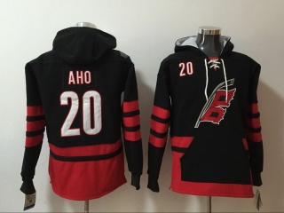 Carolina Hurricanes 20 Sebastian Aho Hockey Hoodie Black