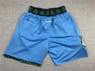 Minnesota Timberwolves Throwback Basketball Shorts Light Blue