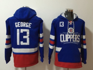 Los Angeles Clippers 13 Paul George Basketball Hoodie Blue