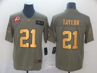 Washington Redskins 21 Sean Taylor 2019 Salute to Service Limited Jersey Olive Golden 