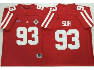 NCAA Nebraska Huskers 93 Ndamukong Suh Football Jersey Red