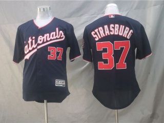 Washington Nationals 37 Stephen Strasburg New Style Flex Base Jerseys Blue