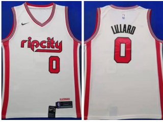 Nike Portland Trail Blazers #0 Damian Lillard 2019-20 City Jersey Cream