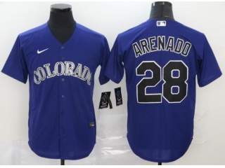 Nike Colorado Rockies #28 Nolan Arenado Cool Base Jersey Purple