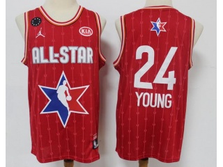 2020 All Star Atlanta Hawks #24 Trae Young Jersey Red 