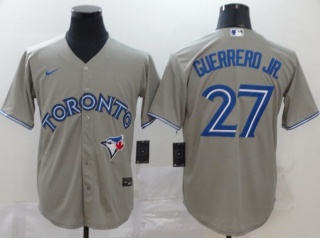 Nike Toronto Blue Jays #27 Vladimir Guerrero JR Cool Base Jersey Grey 