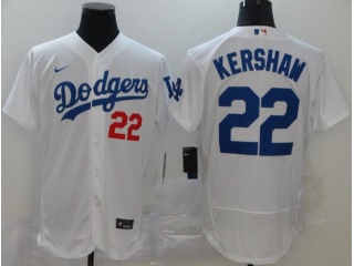 Nike Los Angeles Dodgers #22 Clayton Kershaw Flexbase Jersey White