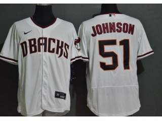 Nike Arizona Diamondbacks #51 Randy Johnson Flexbase Jersey White