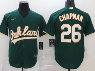 Nike Oakland Athletics #26 Matt Chapman Cool Base Jersey Green 