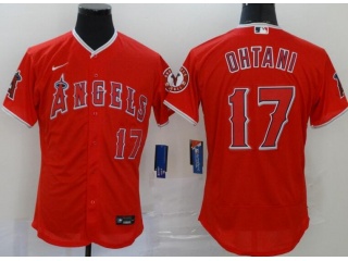 Nike Los Angeles Angels #17 Shohei Ohtani Flexbase Jersey Red