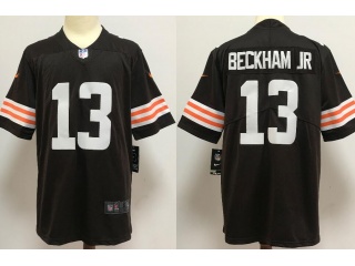 Cleveland Browns #13 Odell Beckham Jr New Style VaporLimited Jersey Brown