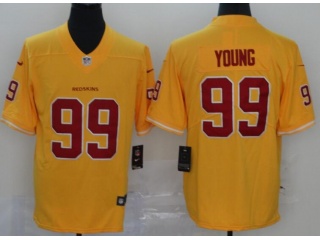 Washington Redskins #99 Chase Young Color Rush Football Limited Jersey Yellow 