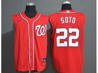 Nike Washington Nationals 22 Juan Soto Vest Jersey Red