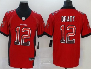 Tampa Bay Buccaneers #12 Tom Brady Drift Fashion Limited Jersey Red 