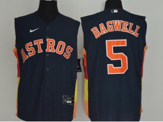 Nike Houston Astros #5 Jeff Bagwell Vest Jersey Blue 