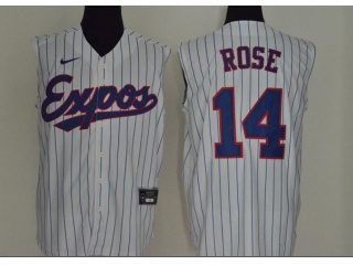 Nike Montreal Expos #14 Pete Rose Vest Jersey White 