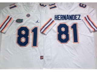 Florida Gators #81 Aaron Hernandez Limited Jersey White