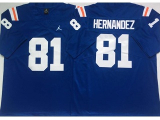 Florida Gators #81 Aaron Hernandez Limited Jersey Blue 