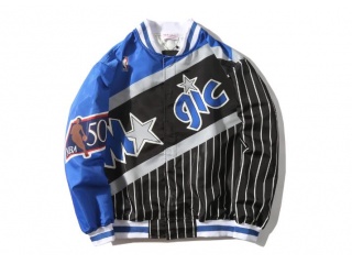 Orlando Magic Mitchell&Ness Jackets Black Pinstripes   