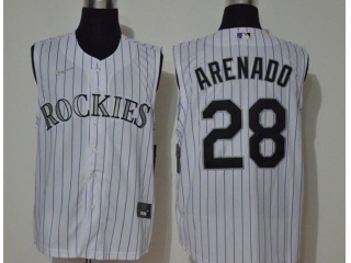 Nike Colorado Rockies #28 Nolan Arenado Vest Jersey White