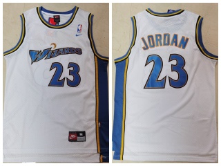 Washington Wizards 23 Michael Jordan Basketball Jersey White Swingman