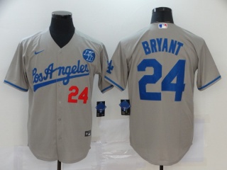 Nike Los Angeles Dodgers #24 Kobe Bryant Jersey Gray