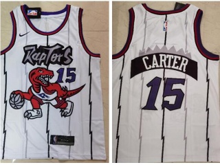 Nike Toronto Raptors #15 Vince Carter Jersey White 