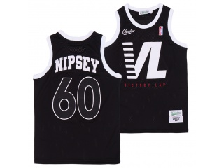 Los Angeles Lakers #60 Nipey Hussle Creashaw Victory Lap Jersey Black 