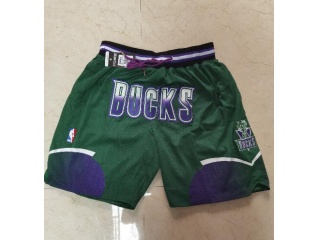 Milwaukee Bucks Just Don Shorts Green