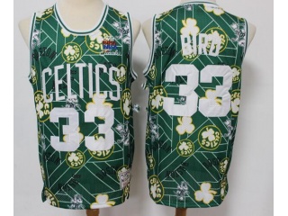 Boston Celtics #33 Larry Bird HWC Tear Up Pack Swingman Jersey Green 