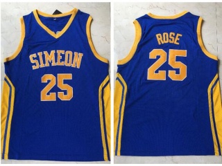 Simeon High School #25 Derrick Rose Jersey Purple